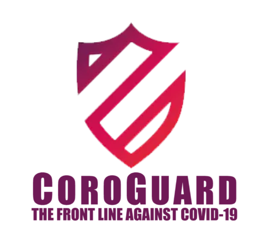 Logo for the CoroGuard company virus electronics.