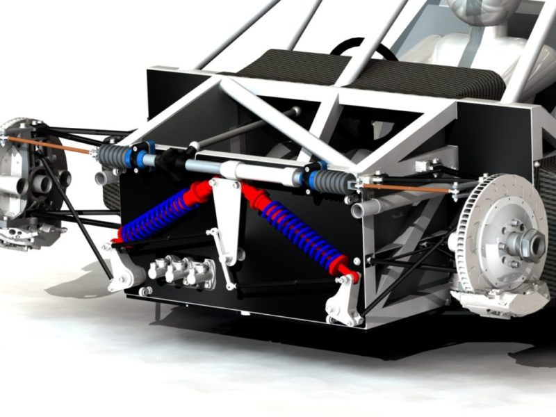 Race car suspension design for sports car prototype