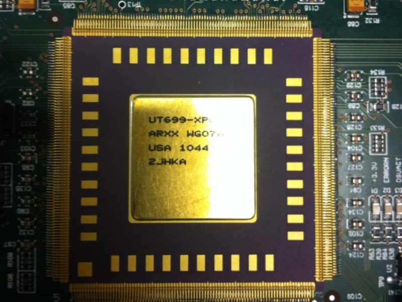 Software code embedded into an FPGA chip on a printed circuit board.